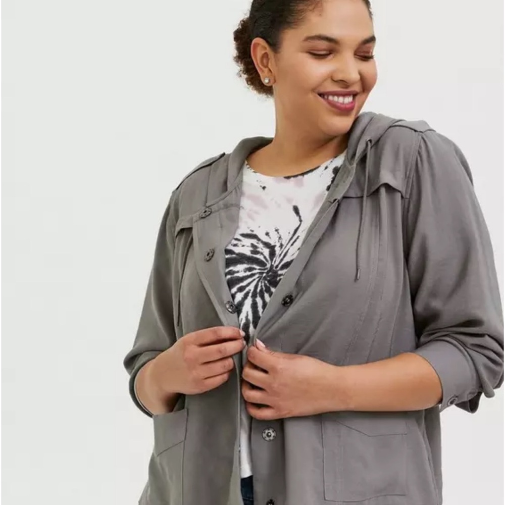 Torrid Gray Utility Jacket